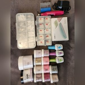 Nail dip powders and nail supplies